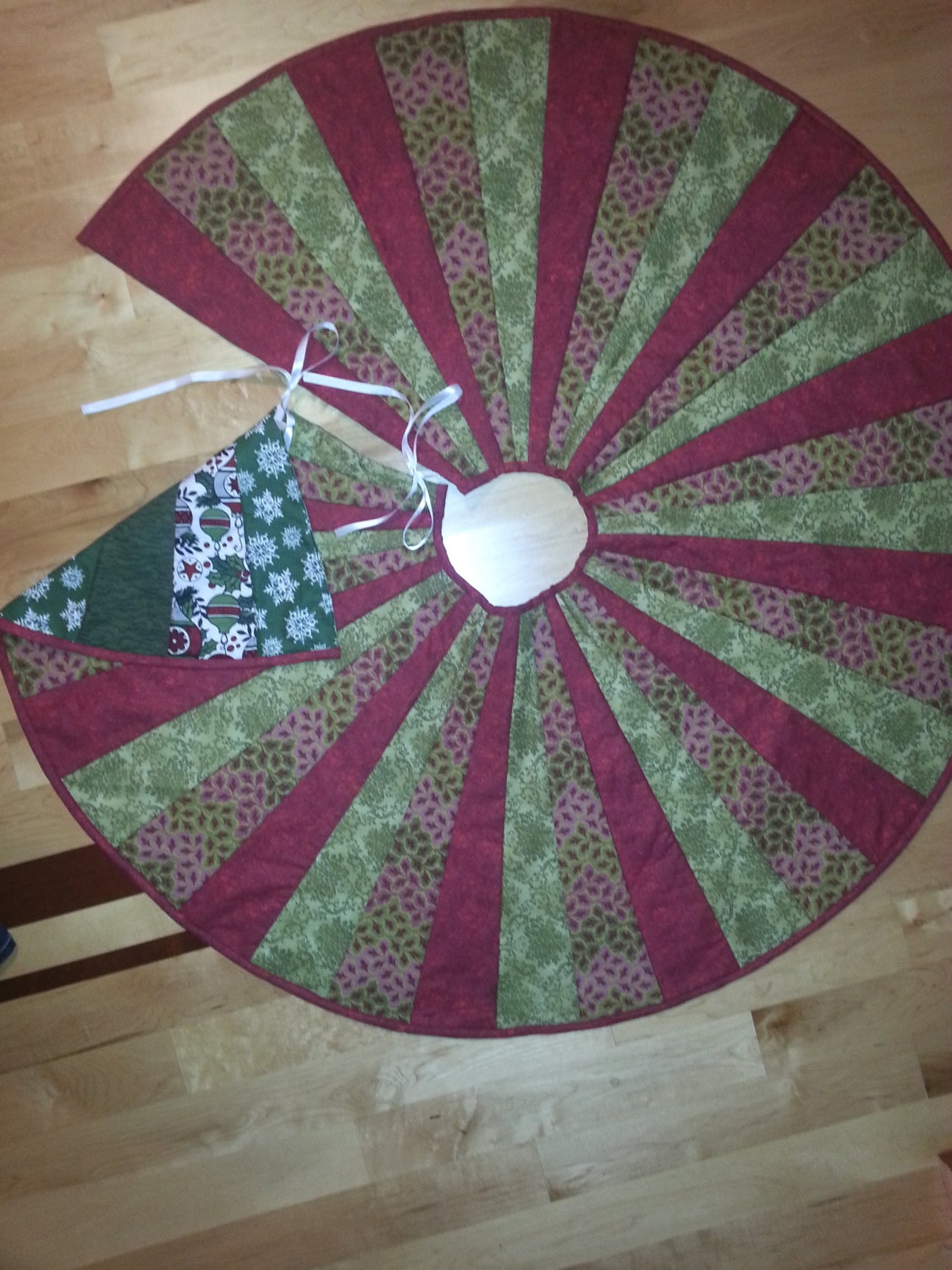 Christmas Tree skirt Reversible quilt as you go tree skirt Etsy