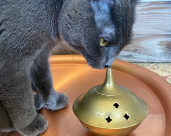 Brass cone incense burner large