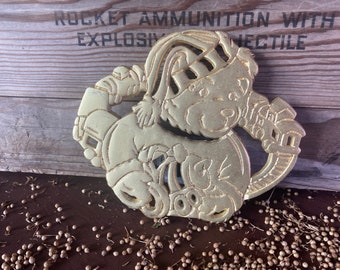Brass Christmas bear trivet