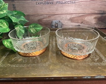 Copper glass bowls