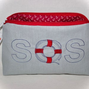 Notfall-Tasche Erste-Hilfe-Tasche Reiseapotheke Pflastertasche aus Leinen