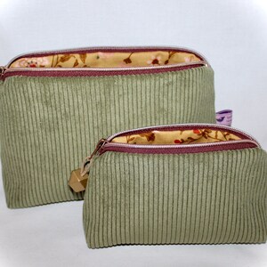 Kosmetiktasche aus Cord, Schminktäschchen, Kosmetiktaschen Set, Clutch