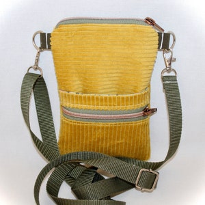 Mobiele telefoontas om op te hangen, corduroy mobiele telefoontas, corduroy tas