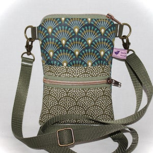 Handytasche zum Umhängen, Handytasche Wachstuch, Umhängetasche Wachstuch