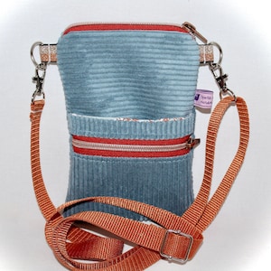 Mobiele telefoontas om op te hangen, corduroy mobiele telefoontas, corduroy tas