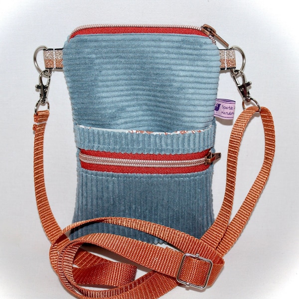 Handytasche zum Umhängen, Handytasche Cord, Cord-Tasche