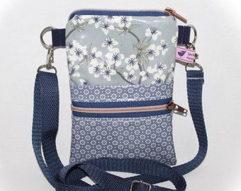 Mobile phone bag for hanging, oilcloth mobile phone bag, oilcloth shoulder bag