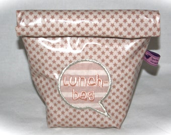 Lunchbag mit Name, Lunchtüte, Butterbrotbeutel, Lunchbox