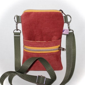 Mobiele telefoontas om op te hangen, corduroy mobiele telefoontas, corduroy tas