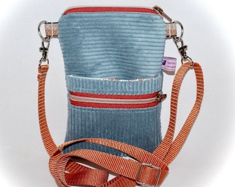 Handytasche zum Umhängen, Handytasche Cord, Cord-Tasche