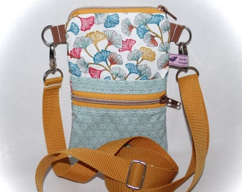 Mobile phone bag for hanging, oilcloth mobile phone bag, oilcloth shoulder bag