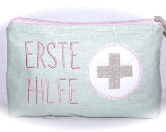 Notfall-Täschchen Erste-Hilfe-Tasche Globulitasche Reiseapotheke Pflastertasche Kosmetiktasche