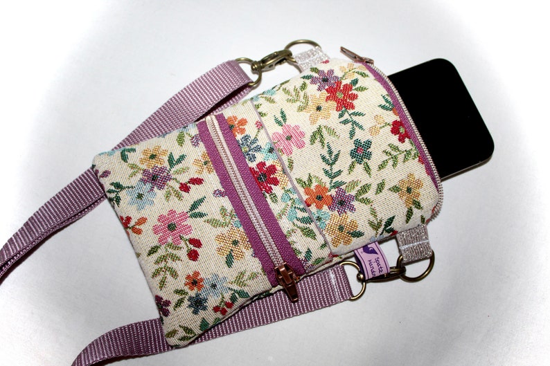 Handytasche zum Umhängen, Handytasche Jacquard Bild 4