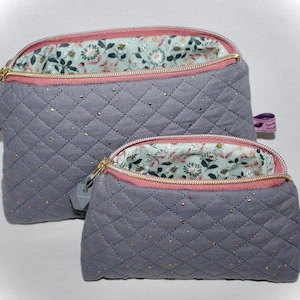 Muslin cosmetic bag, cosmetic bag, cosmetic pouch