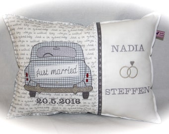 Hochzeitsgeschenk Namenskissen Brautpaar Geldgeschenk Hochzeit Kissen mit Namen