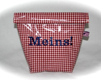 Lunchbag Brotbeutel Lunchbox mit Name Brotdose mit Name Lunchbag mit Name Wachstuch