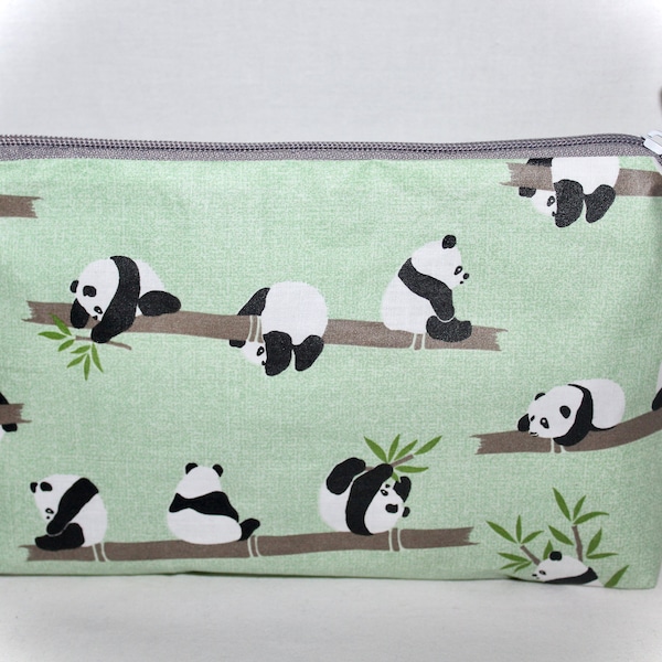 Graziosa borsa per cosmetici con orsetti panda