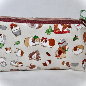 Cosmetic bag with guinea pigs