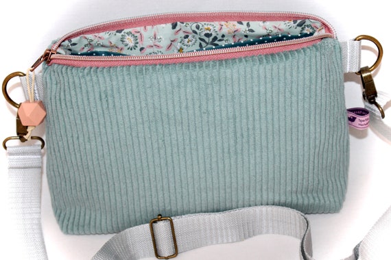 Pochette Sac à Main Suite Blanco - Bandoulière, Couleur Taupe/bleu Clair, Simili Cuir - Neuf Sans étiquette