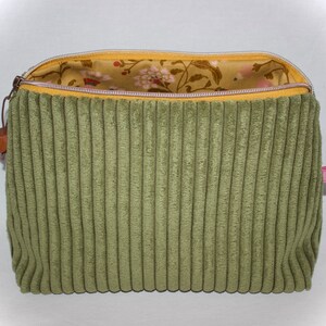 Bolsa cosmética de veludo cotelê, bolsa cosmética, bolsa cosmética, bolsa de higiene