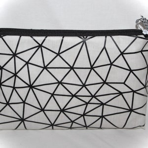 Cosmetic bag black and white, cosmetic bag with name