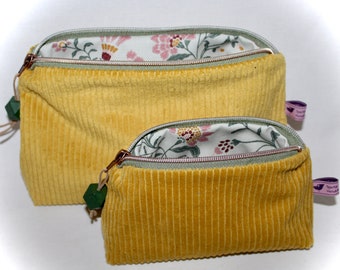 Corduroy cosmetic bag, cosmetic bag, cosmetic bag, toiletry bag