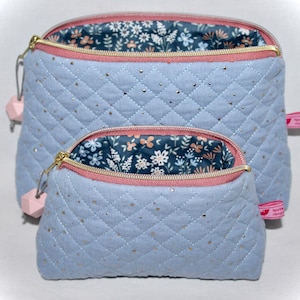 Cosmetic bag made of muslin, cosmetic bag, cosmetic bag