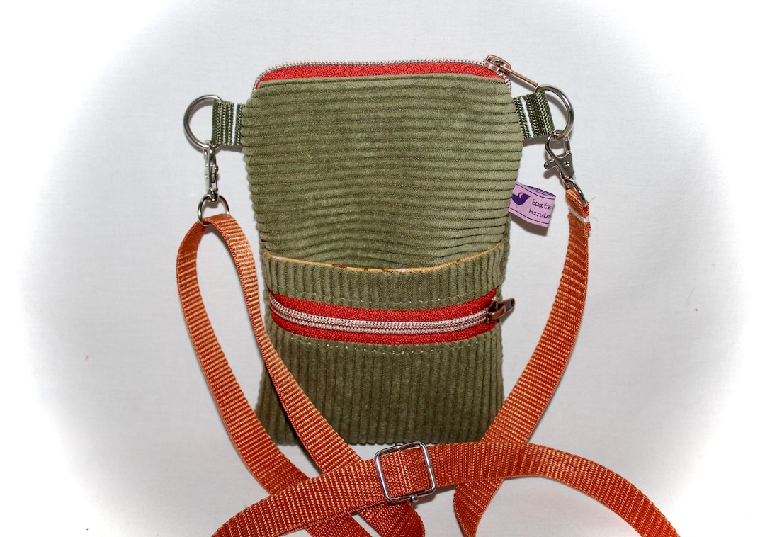 Cell Phone Bag to Hang Around, Cell Phone Bag Cord, Cord Bag - Etsy