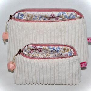 Trousse cosmétique en velours côtelé, trousse cosmétique, pochette cosmétique, trousse de toilette
