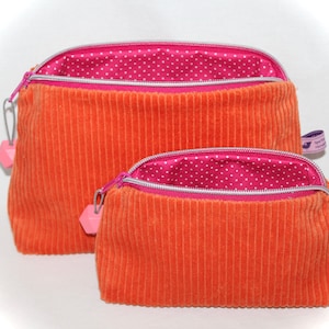 Bolsa de cosméticos de veludo cotelê, bolsa de cosméticos, bolsa de cosméticos, bolsa de higiene