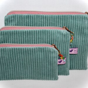 Kosmetiktasche aus Cord, Kosmetiktasche, Kosmetiktäschchen, Kulturtasche