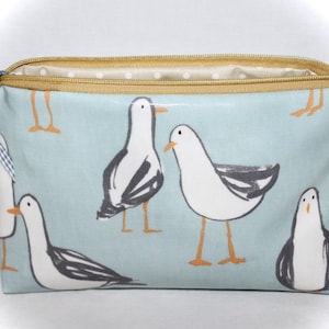 Kosmetiktasche maritim mit Möwen