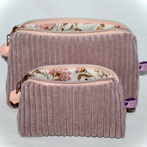 Sac cosmétique en velours côtelé, sac cosmétique, sac cosmétique, trousse de toilette