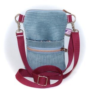 Mobiele telefoontas om op te hangen, corduroy mobiele telefoontas, corduroy tas