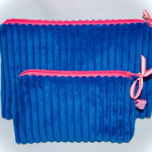 Sac cosmétique en velours côtelé, sac cosmétique, sac cosmétique, trousse de toilette