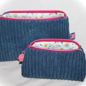 Trousse de toilette en velours côtelé, trousse de toilette, trousse de maquillage, trousse de toilette