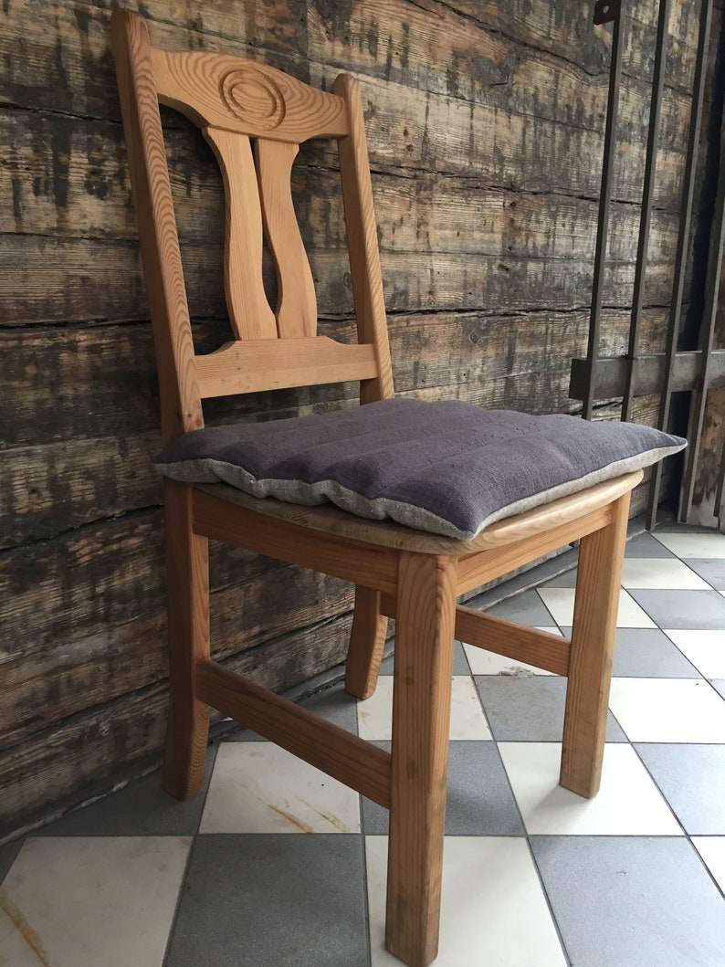 Burlap Linen Chair Cushion With Cover Linen Bench Cushion Etsy