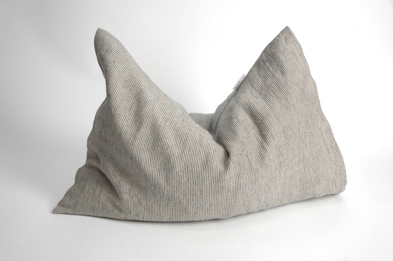 Japanese size Buckwheat hulls pillow suitable stonewashed linen pillow cover Japanese size Buckwheat pillow perfect gift 14''x20''/35x50cm image 2