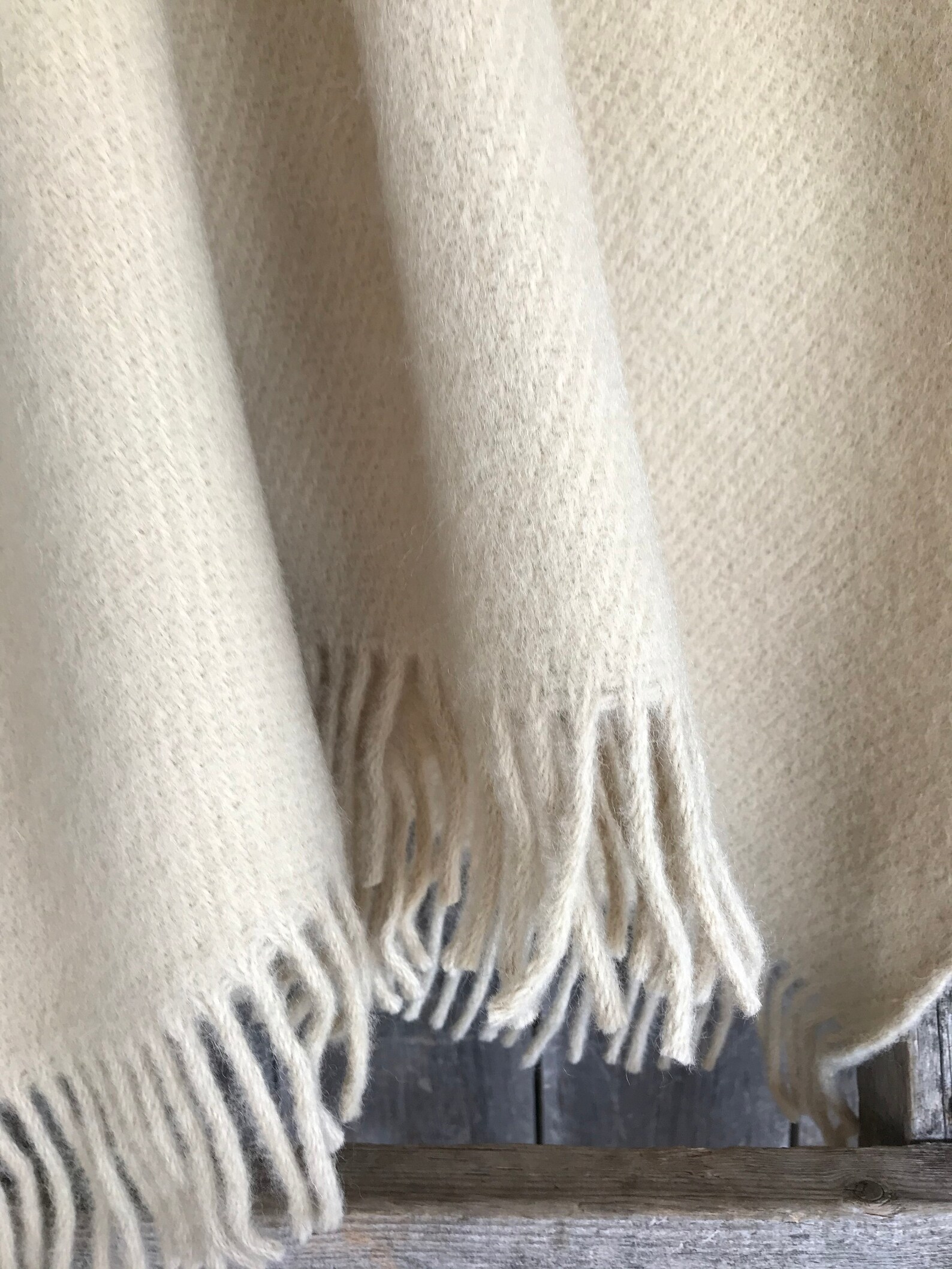 Pure wool throw blanket Caffe latte beige Pure Wool blanket | Etsy