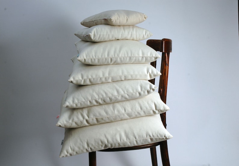 Japanese size milkwhite cotton Buckwheat pillow 14'x20'/35x50cm Ortopedic buckwheat pillow Zero waste buckwheat pillow Buckwheat neck pillow imagen 6