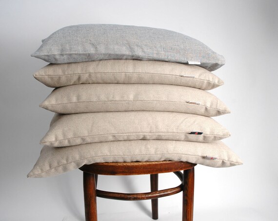 Medium Size Grey Linen Buckwheat Pillow Buckwheat Neck Pillows Etsy