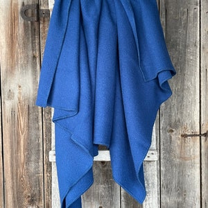 Blue wool throw blanket Blue pure lambswool sofa throw blanket Pure wool throw blanket Blue wool sofa throw blanket 51&#39;&#39;X79&#39;&#39;/130X200cm