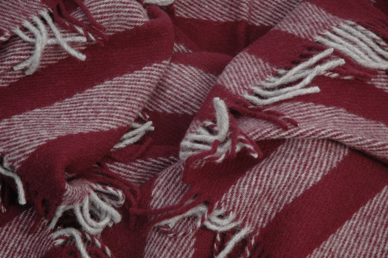 Redgrey throw blanket with fringes Wool throw blanket with fringes Wool blanket Pure wool throw 51/'/'X79/'/'130X200cm Perfect Christmas gift