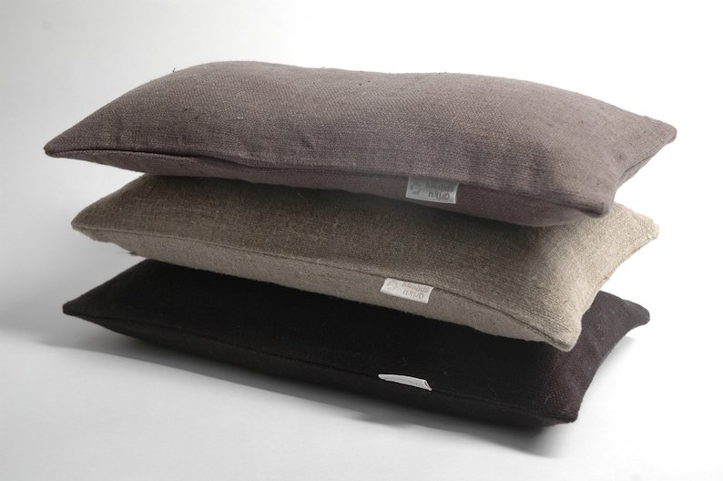 Charcoal Grey Burlap Linen Buckwheat Pillow Small Mediatation Etsy