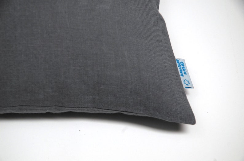 Small buckwheat pillow Carcoal grey linen pillow Travel Etsy