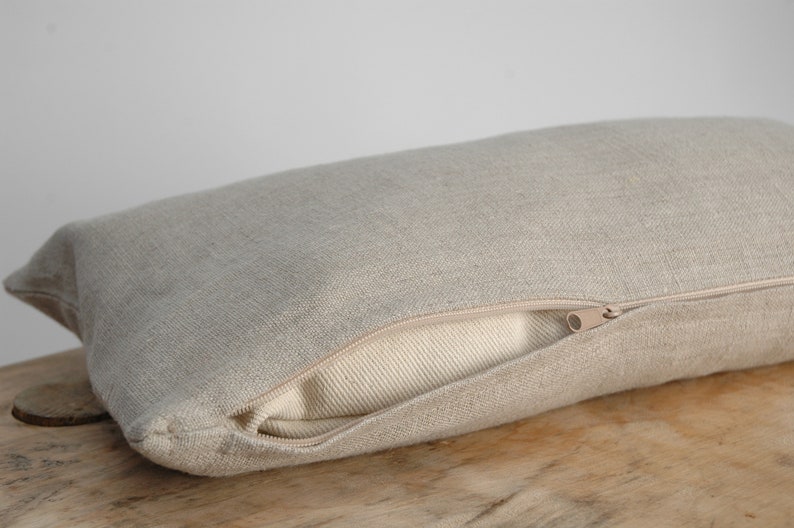 Small buckwheat pillow Natural grey stonewashed linen pillow Etsy