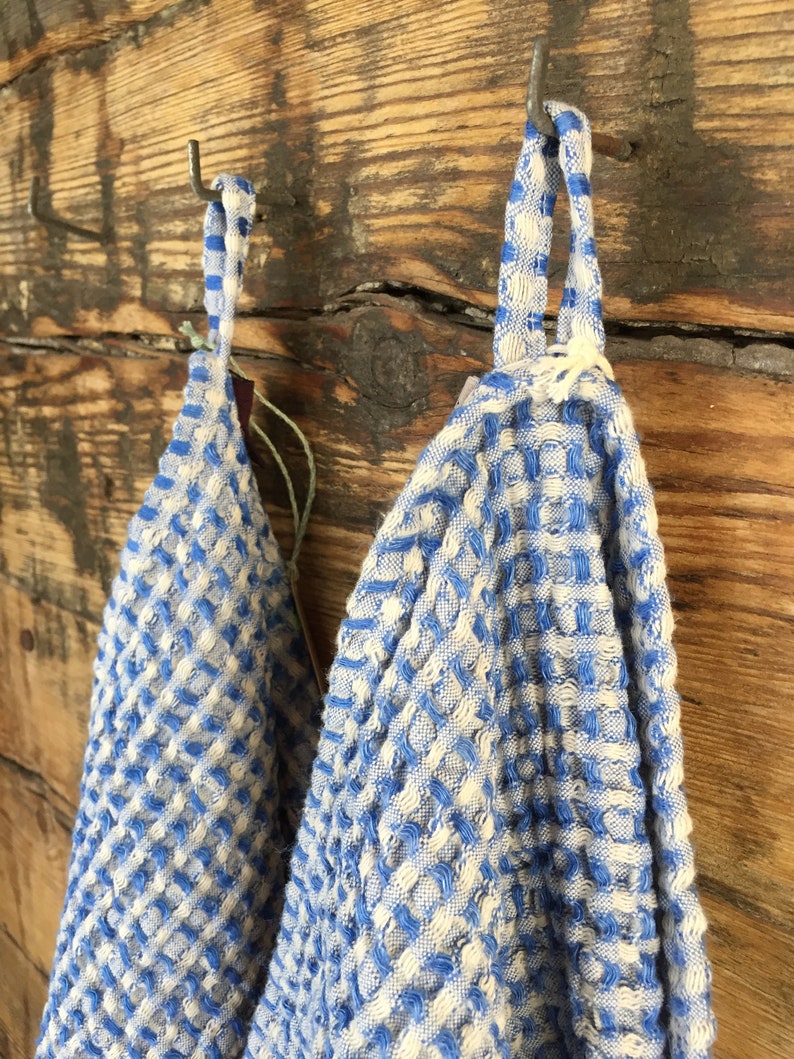 L Size Linen Waffle Bath Towel Blue Soft Waffle Linen Bath - Etsy