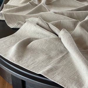 Stonewashed linen tablecloth Natural grey linen colour/not coloured pure linen flax table cloth Dining Pure linen tablecloth Custom size