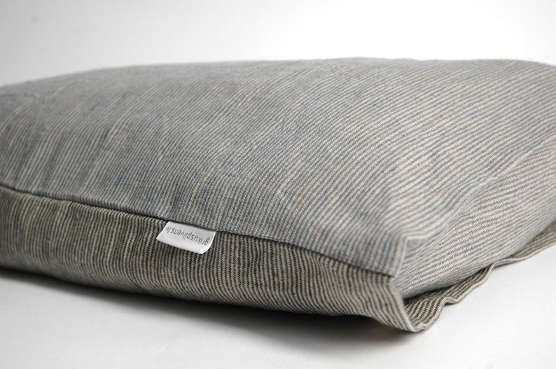 Japanese size Buckwheat hulls pillow suitable stonewashed linen pillow cover Japanese size Buckwheat pillow perfect gift 14''x20''/35x50cm image 3