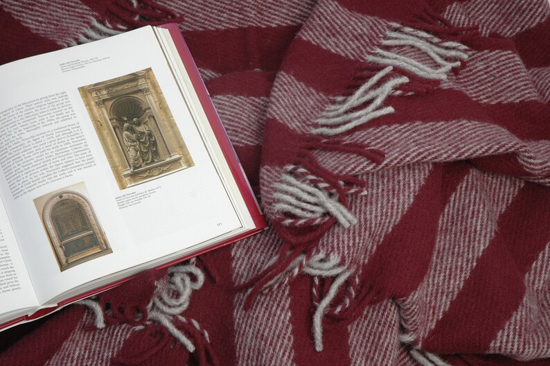 Redgrey throw blanket with fringes Wool throw blanket with fringes Wool blanket Pure wool throw 51/'/'X79/'/'130X200cm Perfect Christmas gift